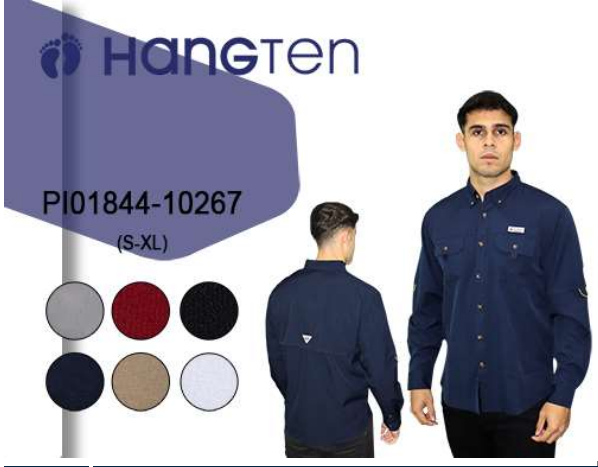 Camisa M/L de pescador Hang Ten 10267