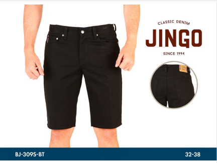 Bermuda Jean negro Jingo de caballero 309sbt