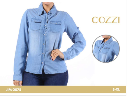 Camisa de jeans Cozzi de dama 2075