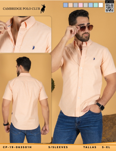 Camisa m/c de caballero Polo 3501