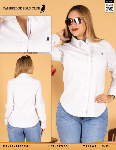 Camisa m/l para dama Polo 3524