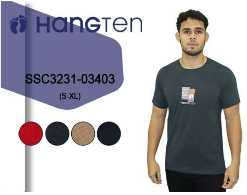 Franela de caballero Hang Ten 3403