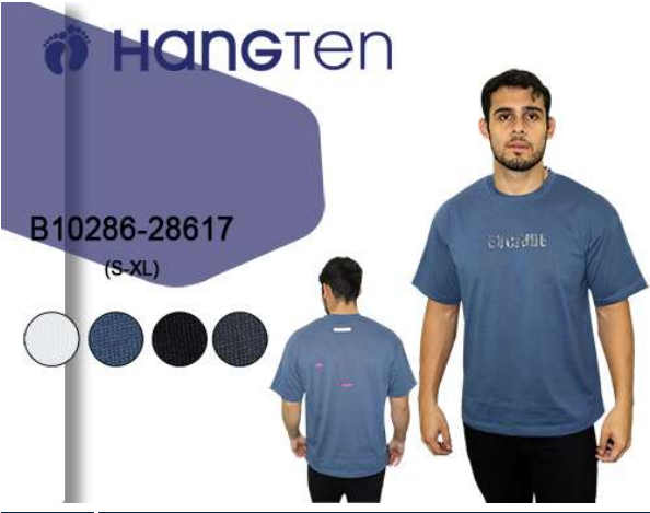 Franela oversize de caballero Hang Ten 28617 *