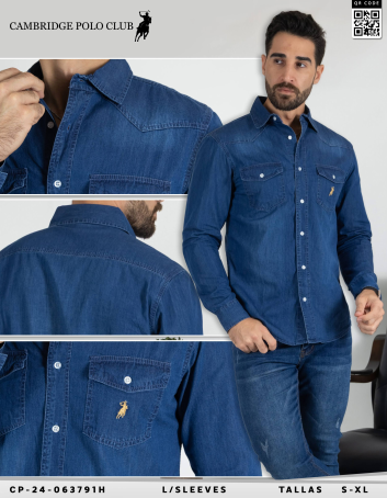 Camisa Jean Polo m/l de caballero 3791