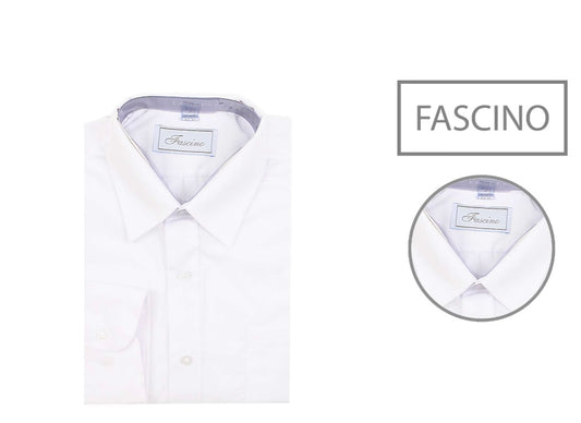 camisa unicolor  blanca fascino 339 ML